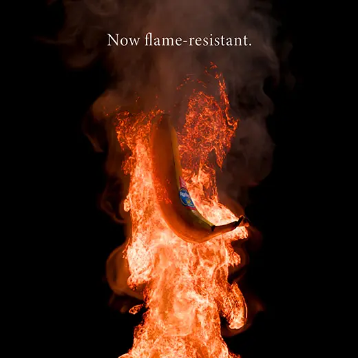 3D-rendering av banan med eldsimulering