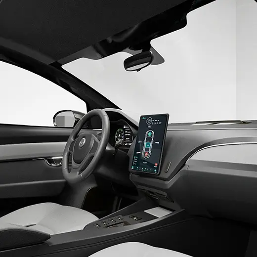 3D-visualisering av generisk bildesign i studiomiljö