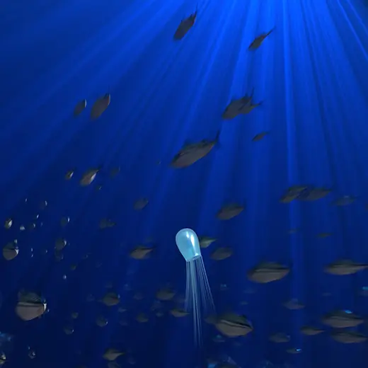 3D-animation av undervattensscen