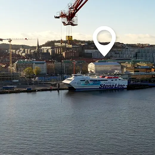 Videoproduktion med drönare och trackad grafik för Stena Fastigheter